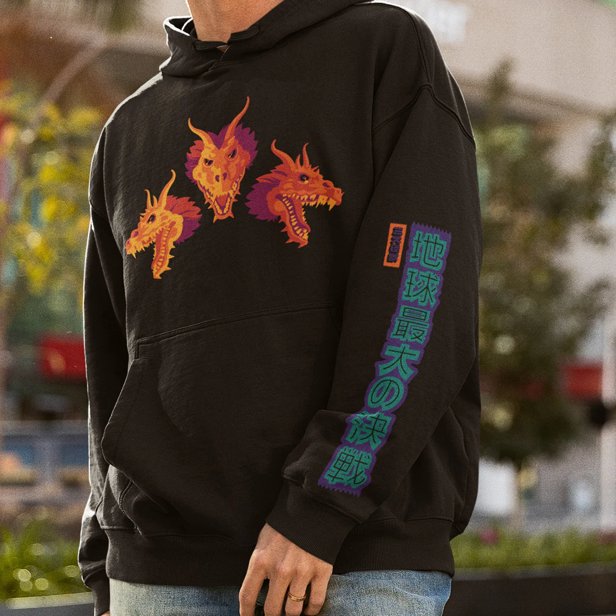 King Ghidorah Tom Whalen Pullover Hoodie - Image 3